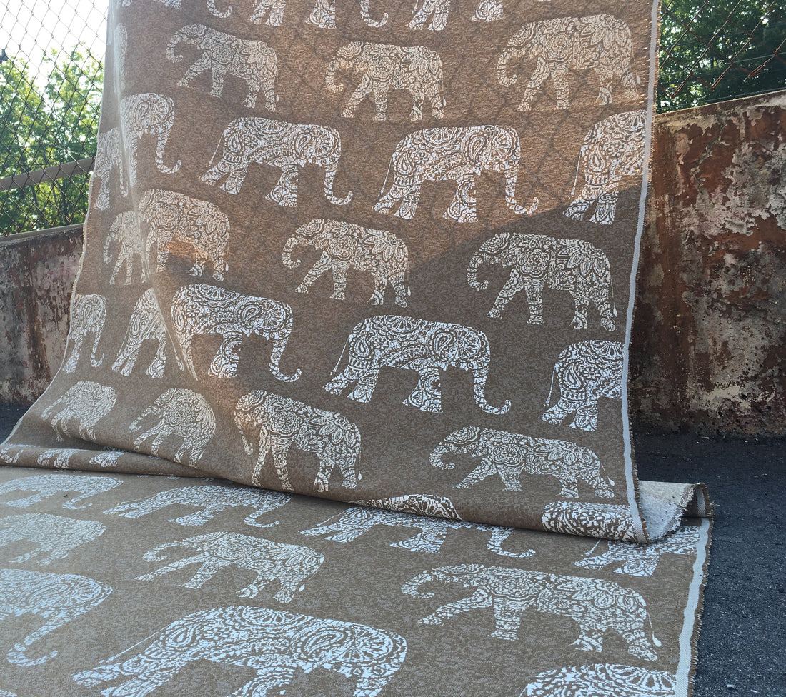 Elephant designs at Brentwood Textiles